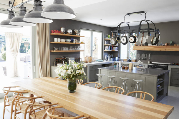 Home Interior With Open Plan Kitchen  - Foto, Imagem
