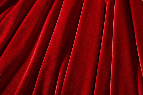 vörös Bársony textil, a háttér vagy a textúra - Fotó, kép