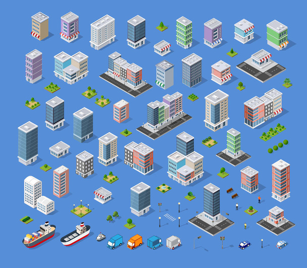 edifício mapa da cidade kit
 - Vetor, Imagem
