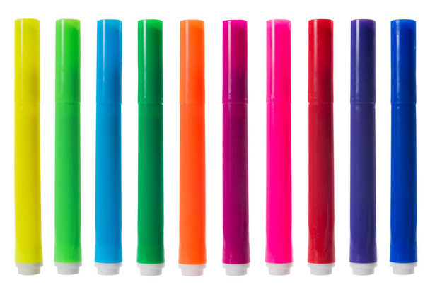 linhas de marcador colorido isolado no fundo branco
 - Foto, Imagem
