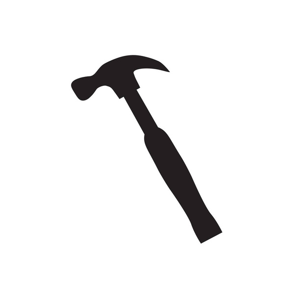 schwarze Hammer-Icon-Vektor-Illustration - Vektor, Bild