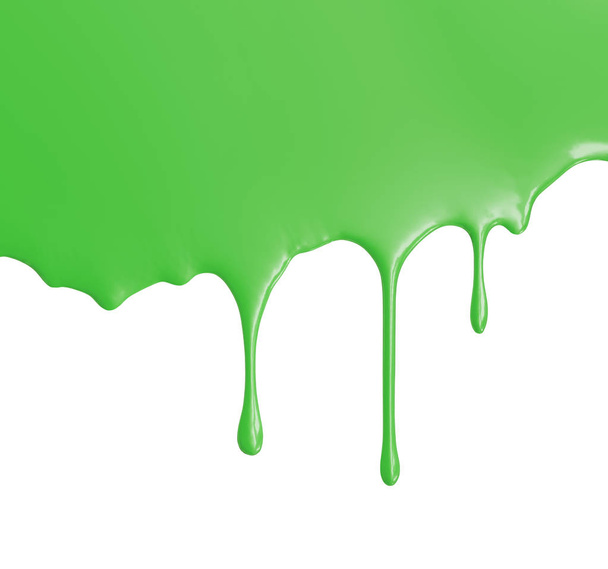 зелена фарба на білому фоні
 - Фото, зображення