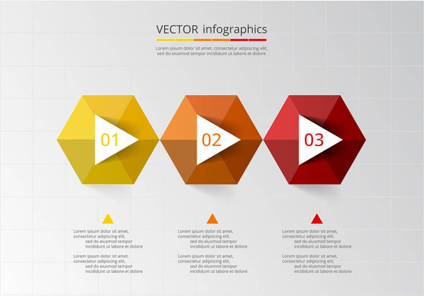 Abstract 3D infographic template. - Vektor, obrázek