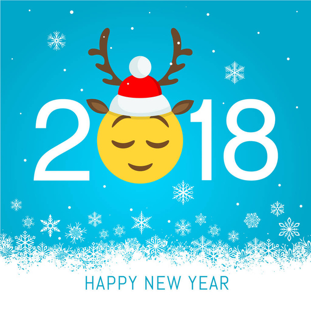 Yeni yıl 2018 vektör tebrik kartı - Vektör, Görsel