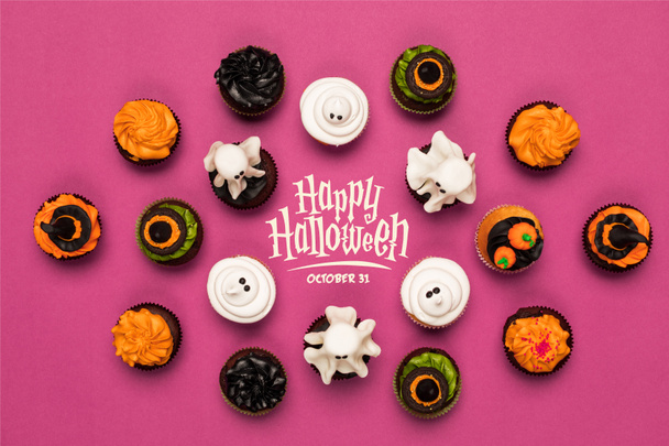 espeluznantes cupcakes de Halloween
 - Foto, Imagen