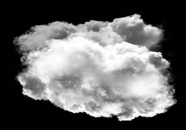 Ρεαλιστική σύννεφο σχήμα απομονώνονται σε μαύρο φόντο - Φωτογραφία, εικόνα