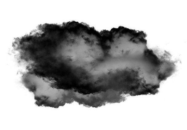 Musta savupilvi valkoisella pohjalla
 - Valokuva, kuva