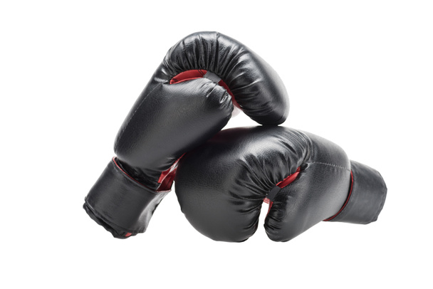 μαύρα γάντια πυγμαχίας - Φωτογραφία, εικόνα