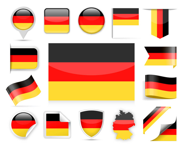 Σημαία Γερμανίας φορέα που - Διάνυσμα, εικόνα