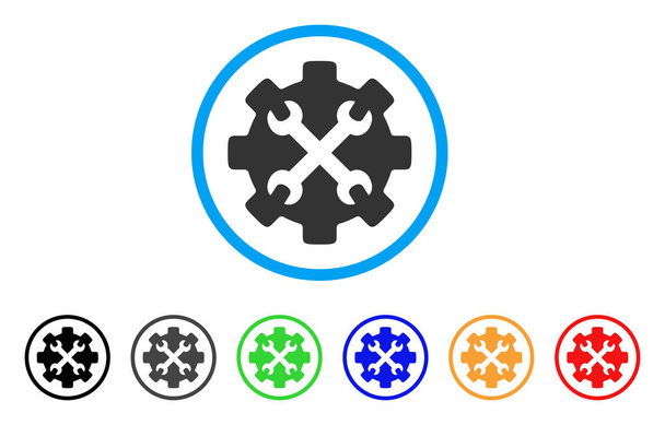 Service Tools Rounded Icon - Vector, imagen
