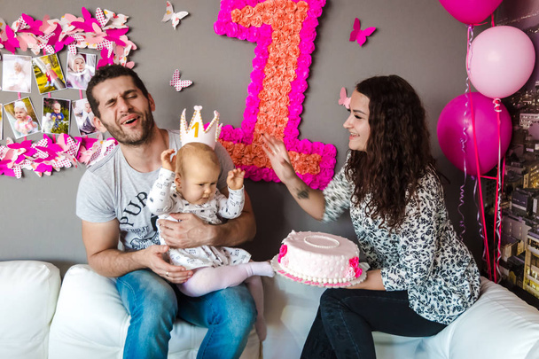 first birthday family - Photo, image