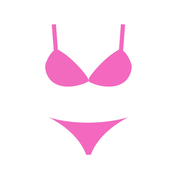 Pink Swimsuit isolated on white - Вектор, зображення