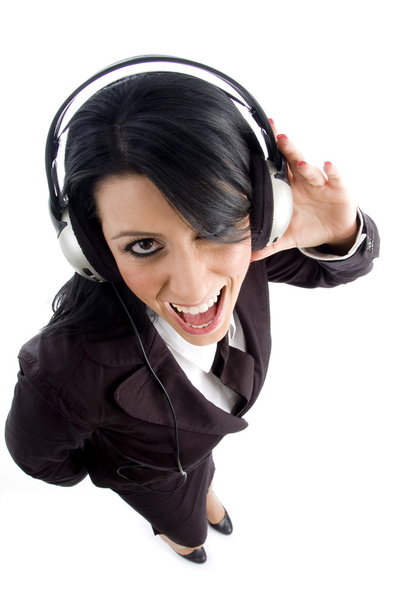 Young employee holding headphones - Photo, image