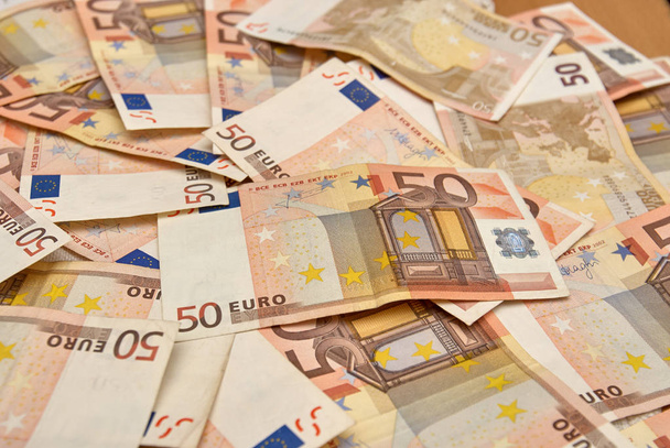ユーロ紙幣の背景 - 写真・画像