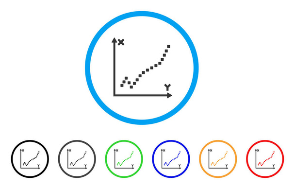 Function Plot Rounded Icon - Vector, Imagen