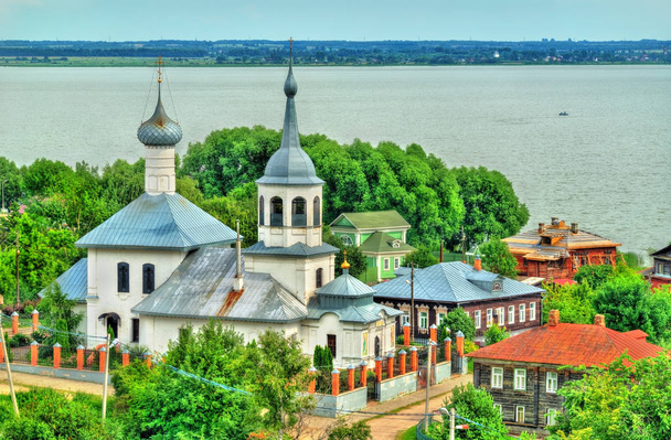 Kirche St. Nikolaus mit Nerosee in Rostov veliky, Russland - Foto, Bild