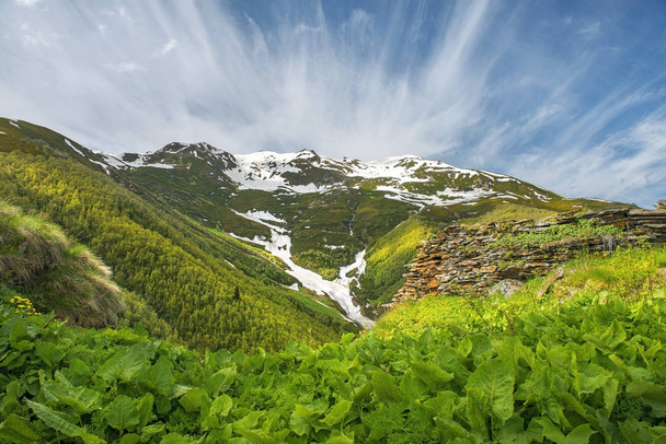 mountain landscape in Upper Svaneti, Georgia - Photo, Image