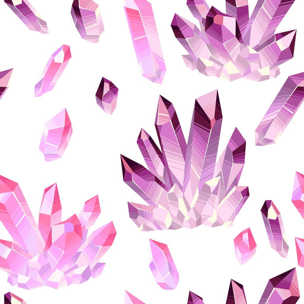 Varrat nélküli mintát kristályok drágaköveket - Vektor, kép