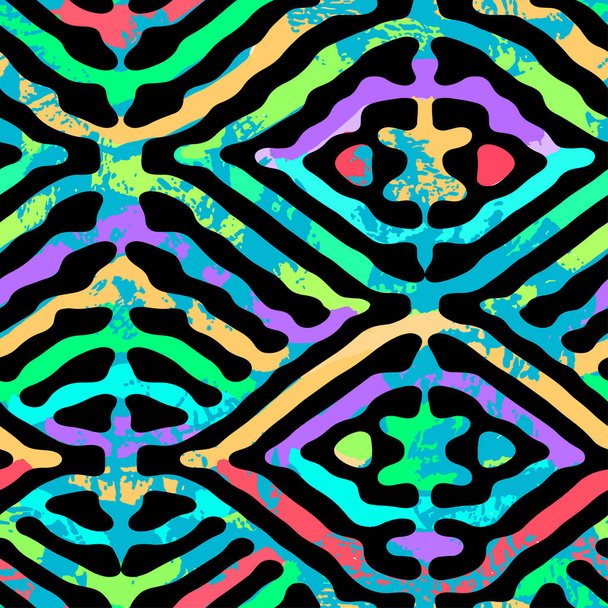 Bezproblémová brushpen textilní doodle vzor grunge textura - Vektor, obrázek