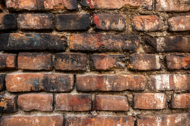 Brick wall. Color red-brown. Background. Abstraction. - Photo, image