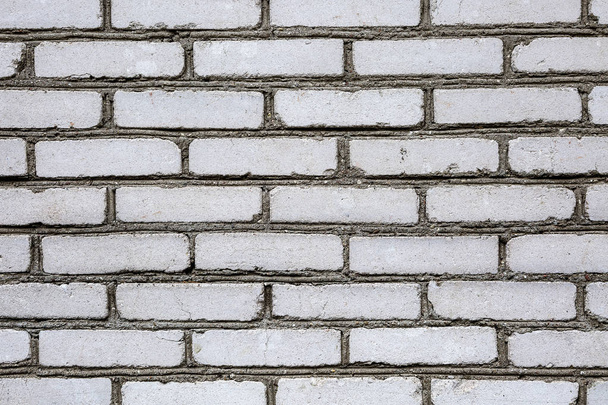Brick wall. White color. Background. - Foto, Imagem