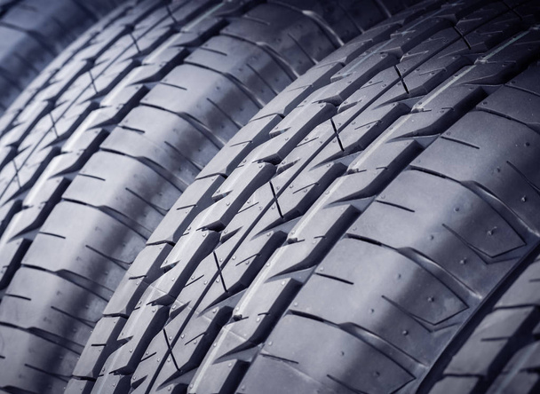 New Car tires closeup, Tire background - Photo, Image