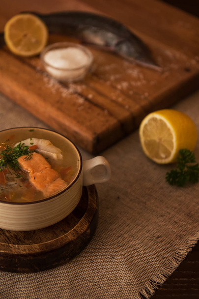 fish soup composition - Valokuva, kuva