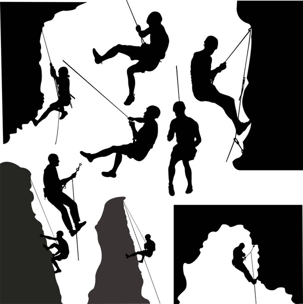 Silhouette collezione arrampicatori - vettore
 - Vettoriali, immagini