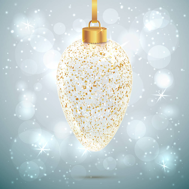 Shining sparkled Christmas toy - Vector, Image