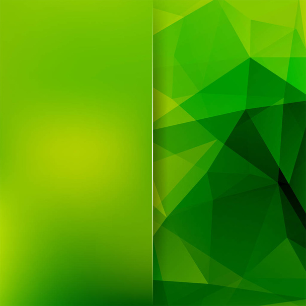 緑の幾何学的図形の背景。ガラスと背景をぼかし。カラフルなモザイク パターン。ベクター Eps 10。ベクトル図 - ベクター画像