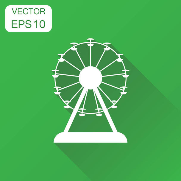 Ferris wheel icon. Business concept carousel in park pictogram.  - Vector, Image