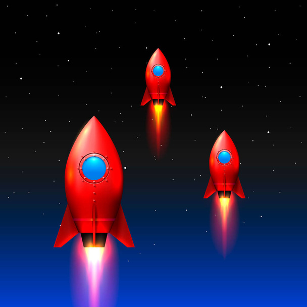 Space rockets launch, Creative idea. - Vector, Image