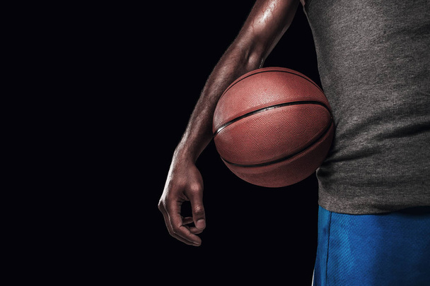 The hands of a basketball player with ball - Foto, Imagem