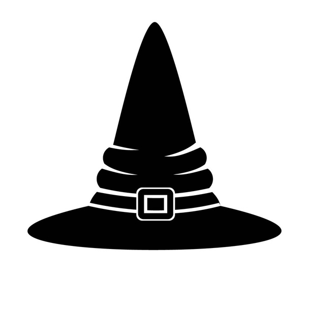 Cadı şapkası Icon izole - Vektör, Görsel