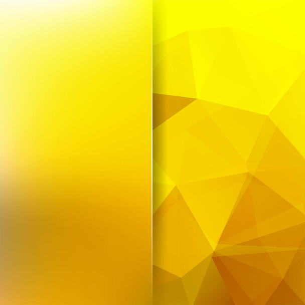 Background made of yellow triangles. Square composition with geometric shapes and blur element. Eps 10 - Vector, Image