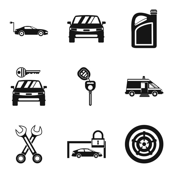 Conjunto de ícones de bloqueio, estilo simples
 - Vetor, Imagem