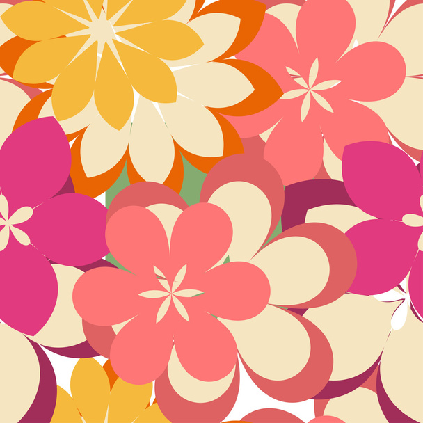 Abstract seamless pattern with flowers - Vettoriali, immagini