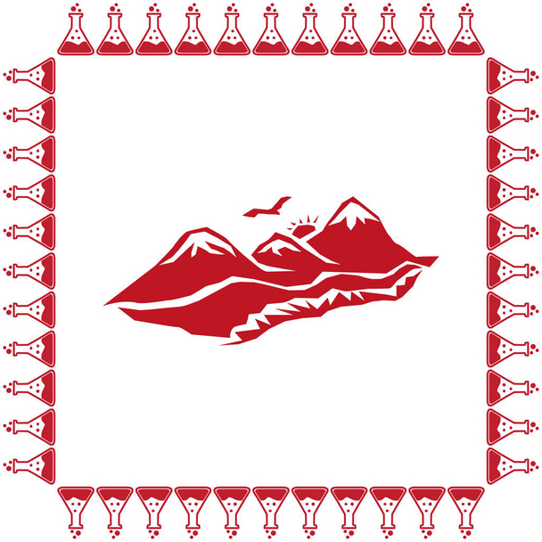 Mountains web  icon - Vector, Image