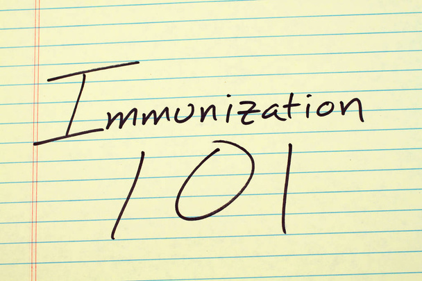 Immunization 101 On A Yellow Legal Pad - Photo, Image