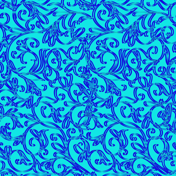 Fondo azul claro con adorno floral azul claro. Ilustración
. - Foto, Imagen