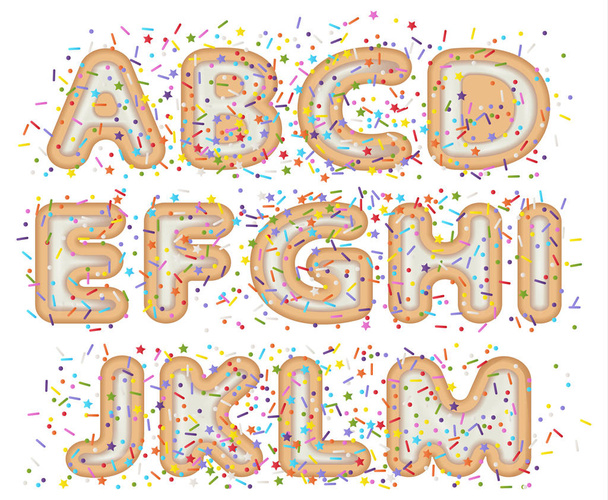 γλυκό γραμματοσειρά αλφάβητο - Διάνυσμα, εικόνα
