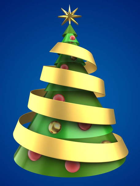 illustration of Christmas tree - Foto, Bild