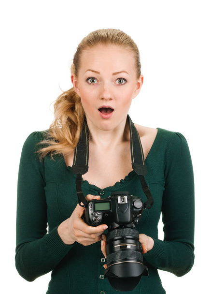 beauty photographer reviewing bad shot - Zdjęcie, obraz