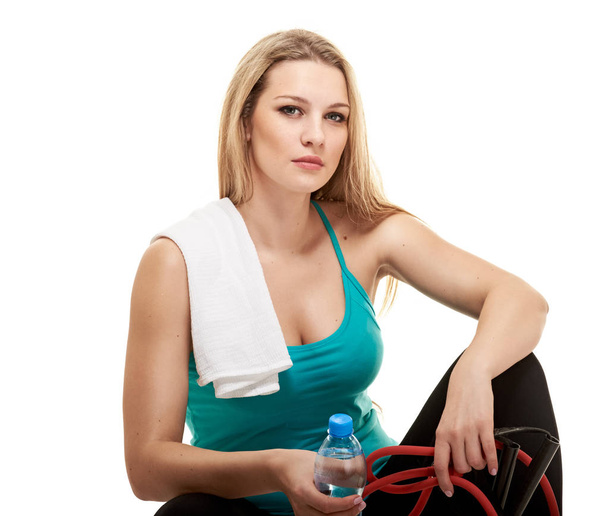 woman After workout. sweating - Фото, зображення