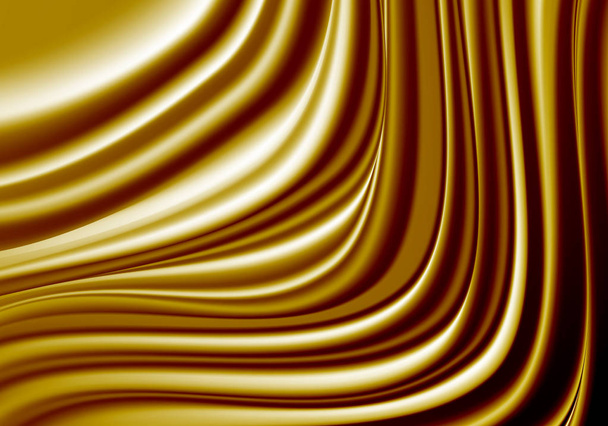 Abstracte gouden stof satijn Golf luxe achtergrond textuur vectorillustratie. - Vector, afbeelding