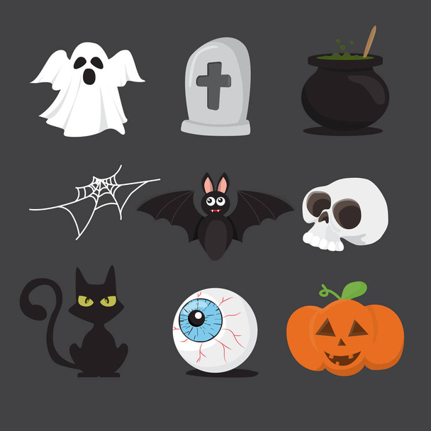  Halloween icon set - Vetor, Imagem