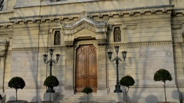 Great Synagogue of Rome, Italy. Designed by Vincenzo Costa and Osvaldo Armanni, synagogue was built from 1901 to 1904 on banks of Tiber, overlooking former ghetto. - Footage, Video