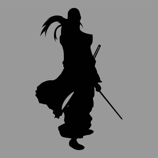 silhouet samoerai - Foto, afbeelding