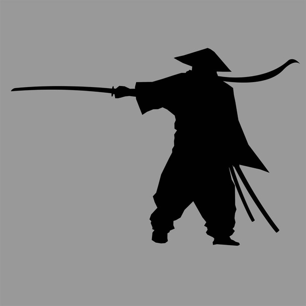 silueta samuraj - Fotografie, Obrázek