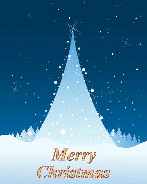 Christmas decorations on blue - Vector, Image